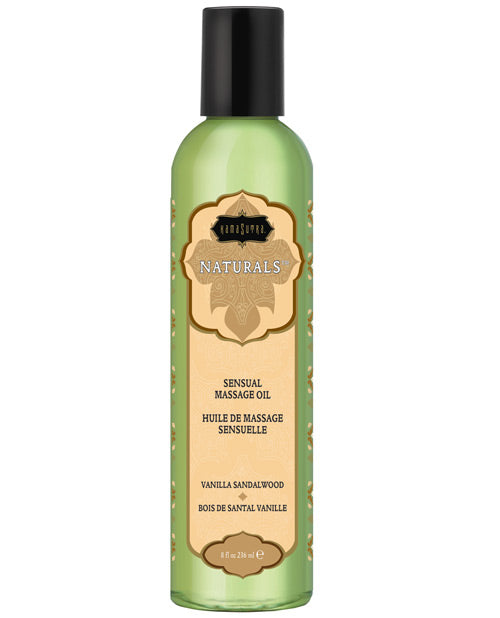 Kama Sutra Massage Oil Vanilla Sandalwood Natural Soy and Almond Oils for Relaxing Full Body Hydration