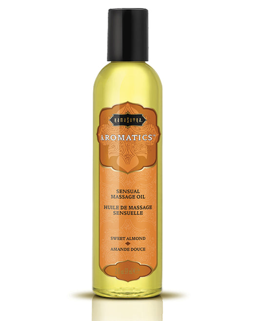 Kama Sutra Massage Oil Sweet Almond 2oz with Vitamin E and Essential Oils for Relaxation and Hydrated Skin