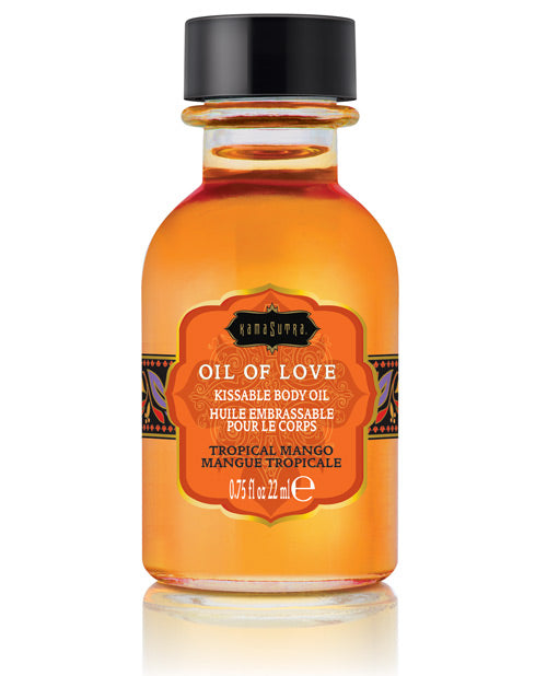 Kama Sutra Flavored Body Oil Kissable Tropical Mango Warming Effect for Sensual Foreplay