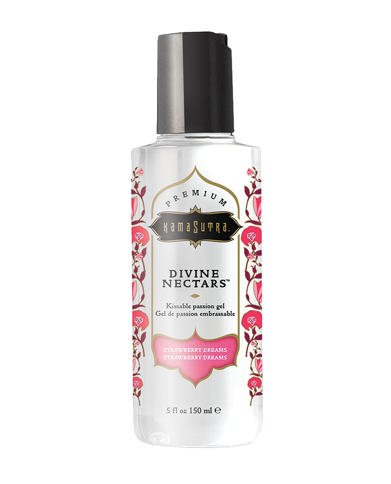 Divine Nectars Intimacy Gel Kissable Strawberry Water-Based Formula for Sensual Couples Play