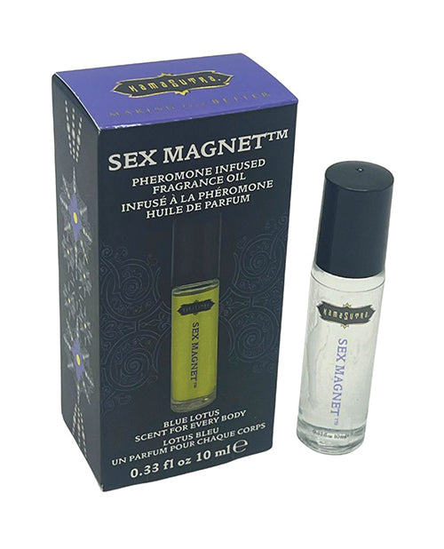 Kama Sutra Pheromone Roll-On Oil Blue Lotus Alcohol-Free Jojoba Base with Unisex Floral Scent for Sexual Enhancement