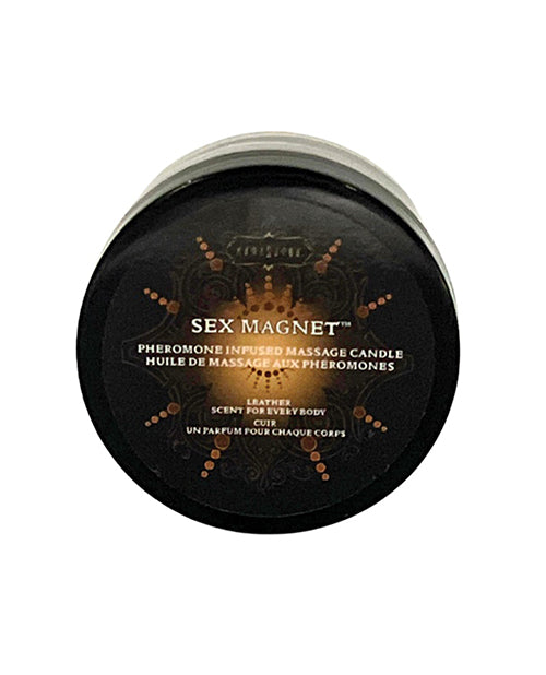 Kama Sutra Massage Candle Leather Cedar Scent Soy Blend for Personalized Intimate Aromatherapy