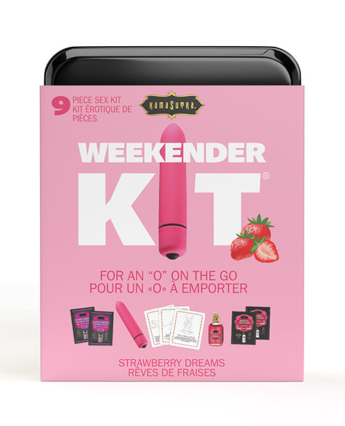 Kama Sutra Setting The Mood Weekender VIBE Kit with Mini Bullet Vibrator and Strawberry Dreams Lubes for Travel Pleasure
