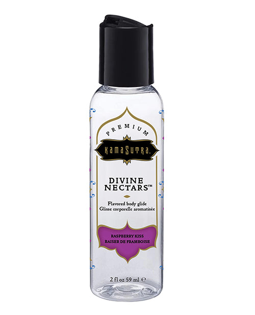 Divine Nectars Body Glide Water-Based Flavored Raspberry Kiss for Kissable Intimate Pleasure