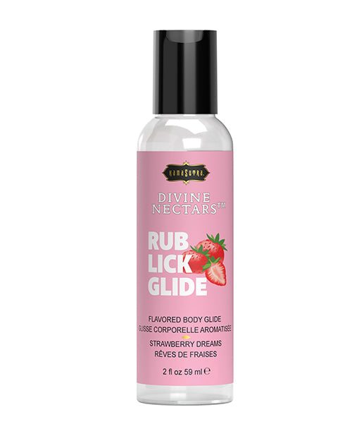 Kama Sutra Flavored Body Glide Water-Based Gel Strawberry Dreams for Sensual Intimate Massage