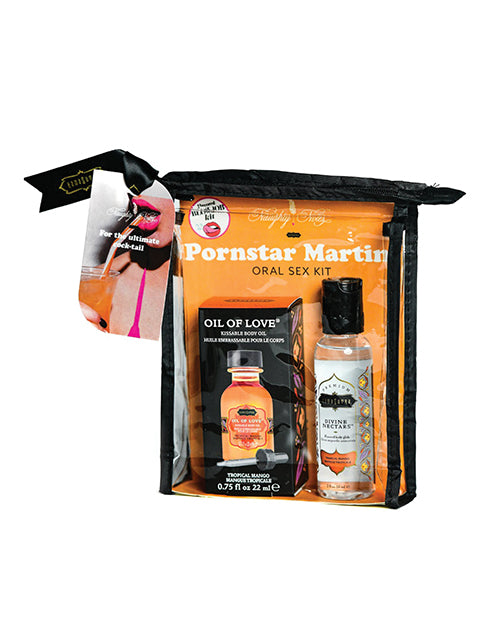 Kama Sutra Sexual Enhancers Oral Sex Kit with Flavored Lube and Warming Oil for Playful Couples Experience
