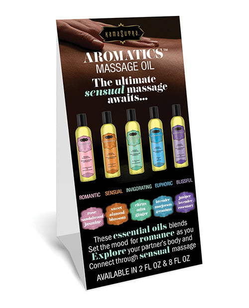 Kama Sutra Shelf Talker Double Sided Aromatics Massage Oil Display for Retail Promotion