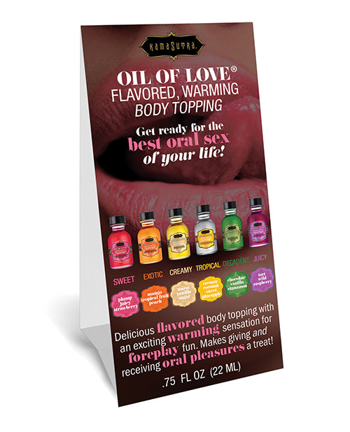 Kama Sutra Shelf Talker Promotional Display Card with Vibrant Branding for Retail Product Visibility