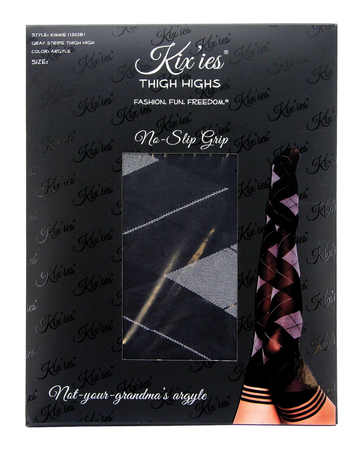 Kix'ies Kimmie Argyle Thigh-High Tights in Classic Argyle Pattern