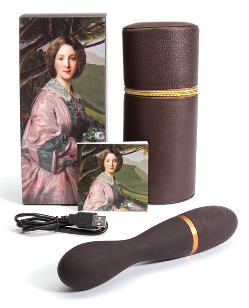 Coco de Mer Emmeline Silicone Vibrator Wand with G-Spot Tip and Travel Case