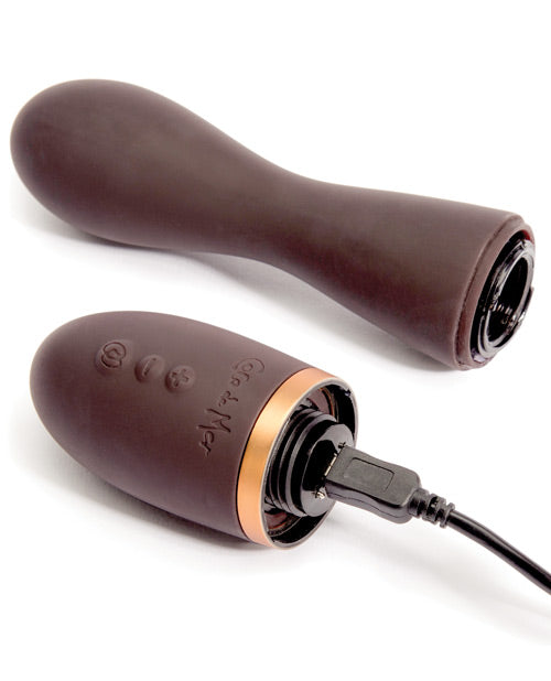 Coco de Mer Emmeline Silicone Vibrator Wand with G-Spot Tip and Travel Case