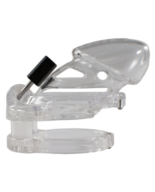 Locked in Lust Chastity Device Clear Anti-Pullout Adjustable Rings for Secure Male Restraint and Comfort