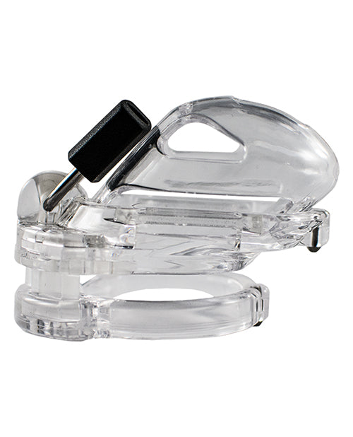 Locked in Lust Chastity Cage Clear Vice Mini V2 with Anti-Pullout Technology and Hygienic Design for Discreet Security