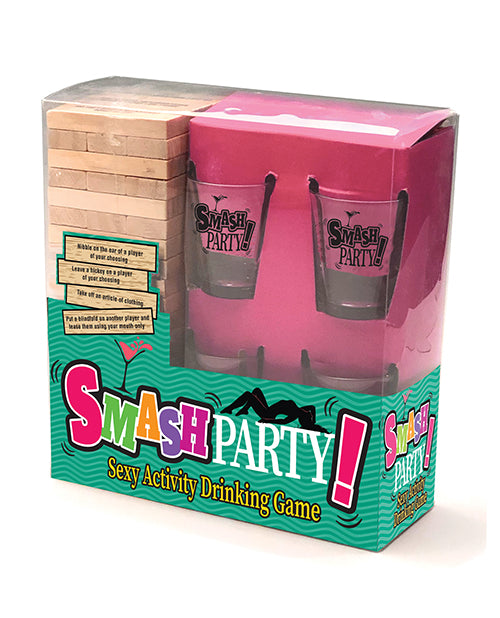 Little Genie adult drinking game tipping tower with daring challenges for party entertainment and interactive fun