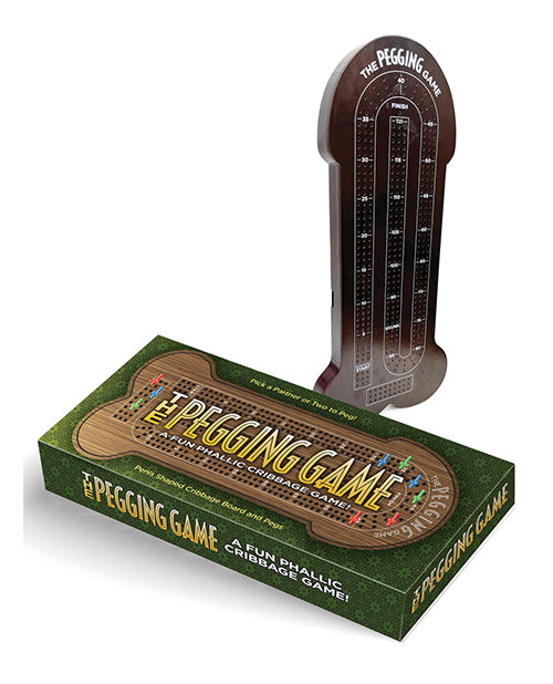 Little Genie Games for Romance The Pegging Game Penis-Shaped Cribbage Board with Colored Pegs for Adult Game Night