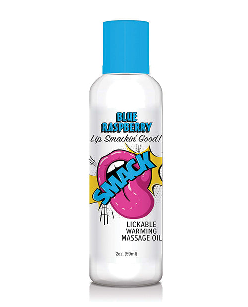 Smack Massage Products Warming Blue Raspberry Lickable Formula for Sensual Couples Massage