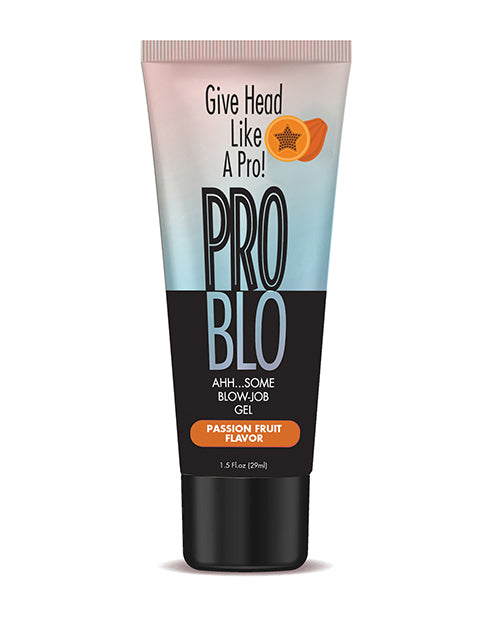 Pro Blo Sexual Enhancer Oral Pleasure Gel Passion Fruit Flavor in 1.5 oz Tube for Enhanced Oral Stimulation