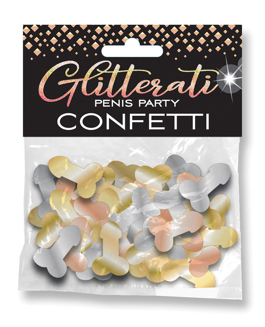 Candy Prints Bachelorette Party Confetti Metallic Finish Multi-Color Penis Shape for Festive Table Decor