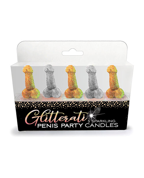 Candy Prints Bachelorette Party Candles Metallic Penis Shaped Gold Silver for Fun Party Decor