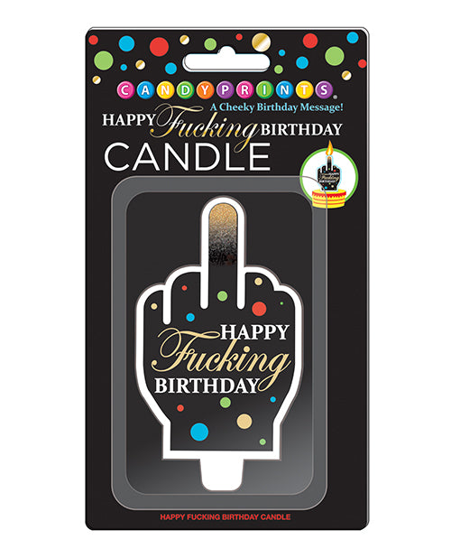 Candy Prints birthday candle large FU statement 4-inch novelty centerpiece for adult party celebrations