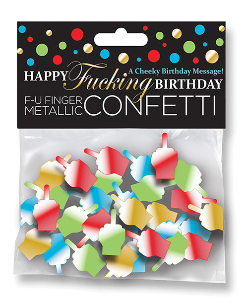 Candy Prints Bachelorette Party Confetti Metallic FU Finger Design for Adult Party Decor