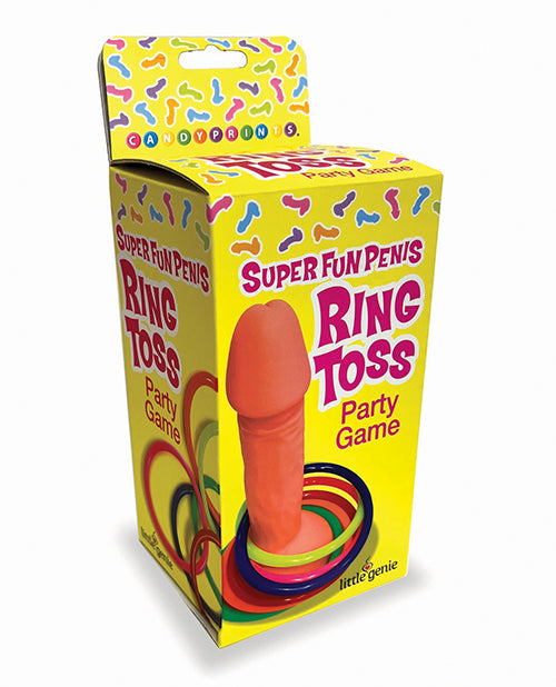 Candy Prints Bachelorette Party Game Colorful Penis Ring Toss Set with Rainbow Rings for Celebration Fun