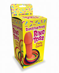 Candy Prints Bachelorette Party Game Colorful Penis Ring Toss Set with Rainbow Rings for Celebration Fun
