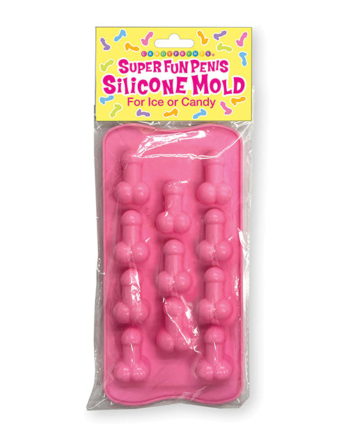Candy Prints Bachelorette Party Silicone Mold Penis Shape Flexible Non-stick for Making Chocolates and Ice Cubes