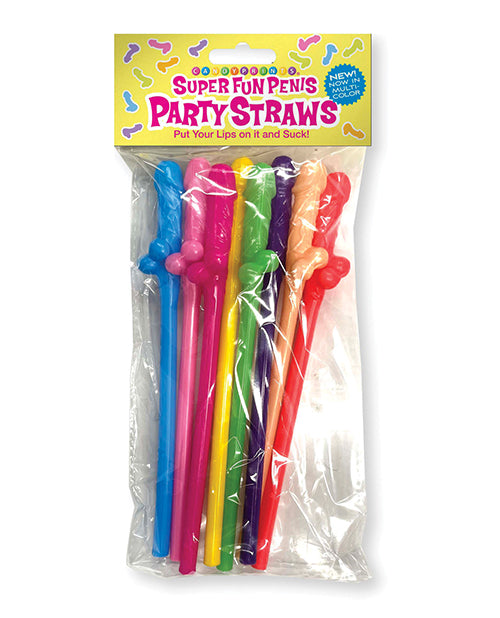 Candy Prints Penis Party Straws Multicolor Reusable Novelty for Bachelorette Celebrations