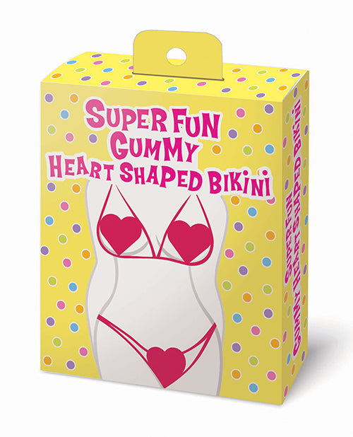 Candy Prints novelty edible bikini heart-shaped gummy adjustable ties for playful and fun intimate wear