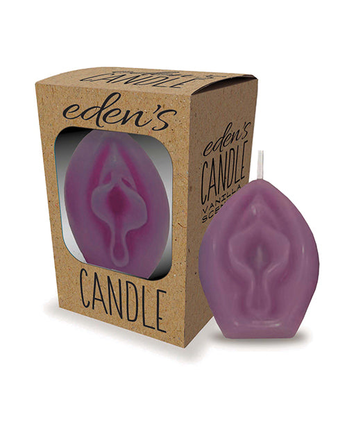 Little Genie Setting The Mood Vagina Candle Vanilla Scented Purple for Relaxing Ambiance