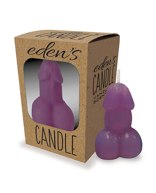 Little Genie Penis Candle Purple Vanilla Scented 3-Inch Design for Relaxing Home Ambiance