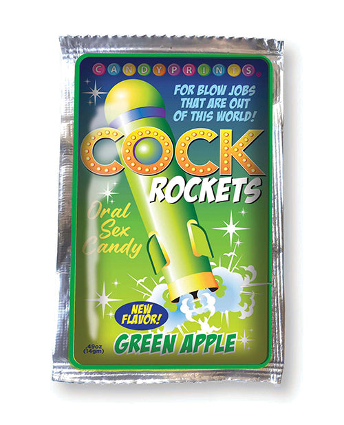 Candy Prints Bachelorette & Party Supplies Green Apple Oral Candy Pop with Individually Wrapped Packs for Party Favors
