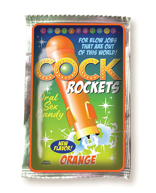 Candy Prints Oral Candy Pop Vibrant Orange Flavor Individually Wrapped for Bachelorette Party Fun