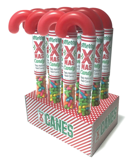 Candy Prints Holiday Hard Candy Canes with Fun Shape and Festive Design for Seasonal Celebrations