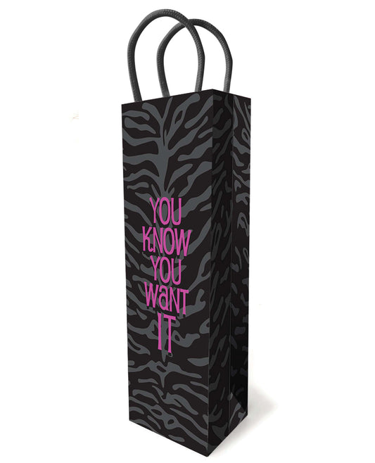 Little Genie Gift Bag Teal Glitter Leopard Print Silver Foil for Bachelorette Party