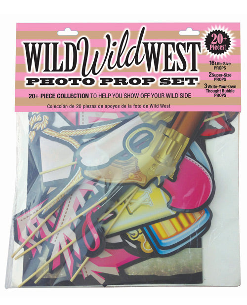Little Genie Bachelorette & Party Supplies Adult Western Photo Prop Set with 20 Pieces for Fun Party Photos