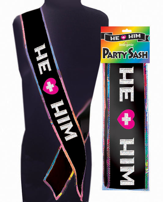 Little Genie Gay & Lesbian Sash with Bold Lettering for Pride Events and LGBTQ+ Celebrations