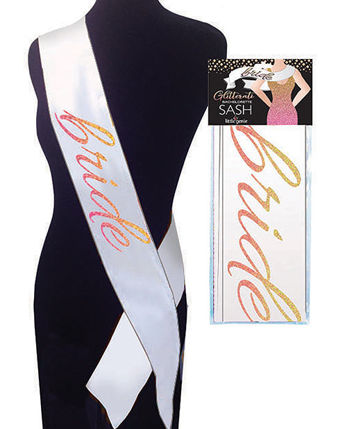 Candy Prints Bachelorette Sash Glitterati Bride Sparkling Finish Party Accessory for Bridal Celebrations