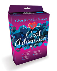 Little Genie Oral Adventures Kit with Vibrating Cock Ring, Tongue Vibrator, Blindfold for Romantic Sensory Play