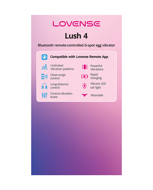 Lovense Display Card for Lush 4.0 Bluetooth G-Spot Egg with Vibrant Graphics for Retail Stand Promotion