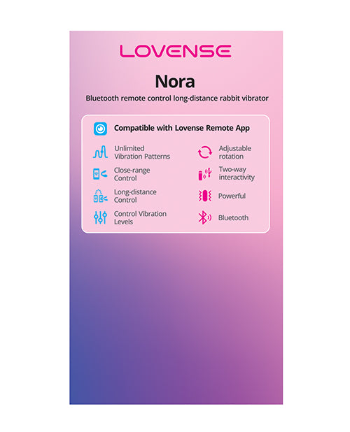 Lovense Display Card for Nora Rotating Head Rabbit with Vibrant Graphics for Retail Promotion