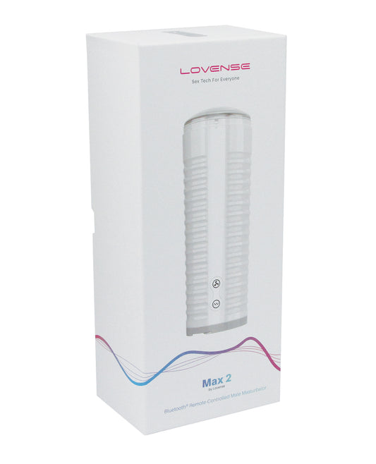 Lovense Male Masturbator Rechargeable Device with App Control and Clear Sleeve for Interactive Pleasure