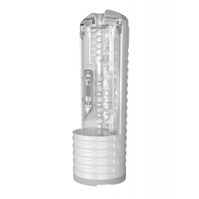 Lovense Male Masturbator Rechargeable Device with App Control and Clear Sleeve for Interactive Pleasure