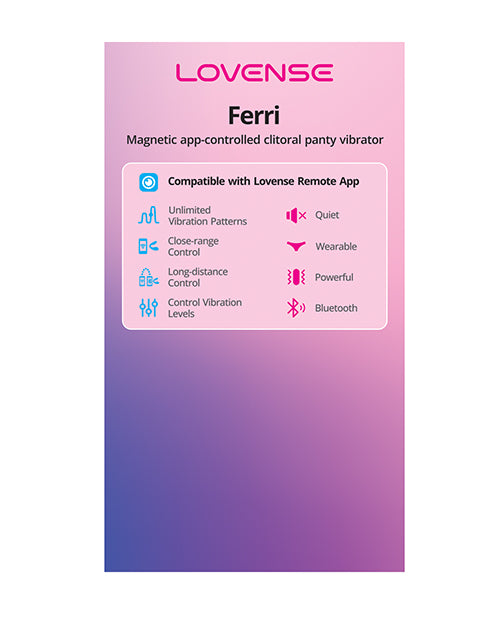 Lovense Display Card for Ferri Panty Vibe with Vibrant Graphics and Durable Cardstock for Retail Promotion