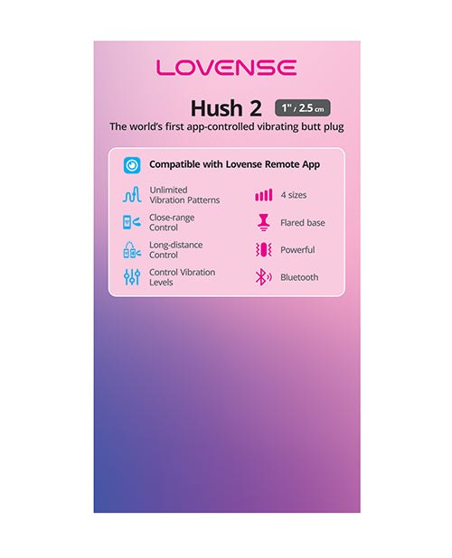 Lovense Display Card for Hush 2 1-Inch Butt Plug with Branded Graphics for Retail Product Stand