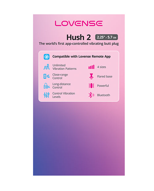Lovense Display Card for Hush 2 2.25 Inch Butt Plug with Custom Fit and Durable Design for Retail Merchandising