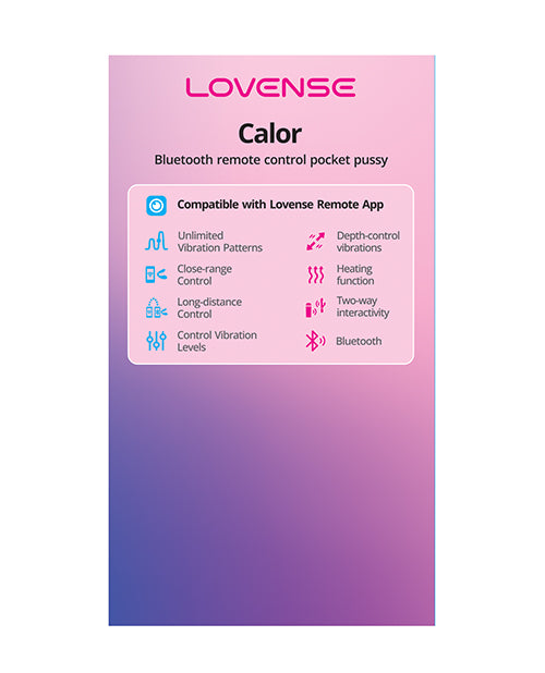 Lovense Display Card for Calor Compact Heating Masturbator with Eye-Catching Design for Retail Product Stand