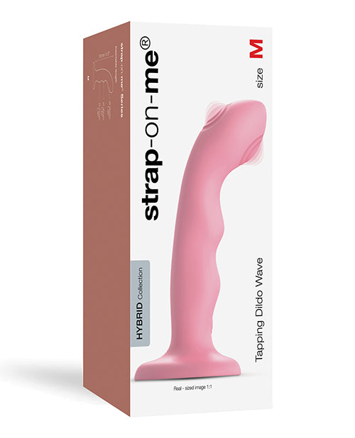 Strap-On-Me Vibrator Tapping Dildo Curved Wavy Design Waterproof for Versatile Sensation