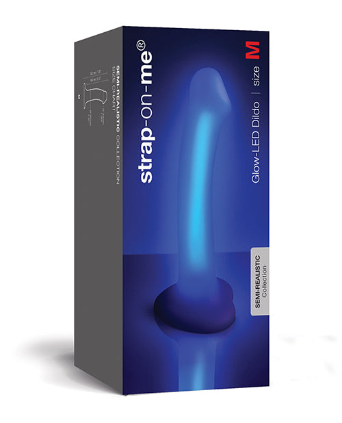 Strap-On-Me Glow-LED Dildo in Purple with 6 Light Modes
